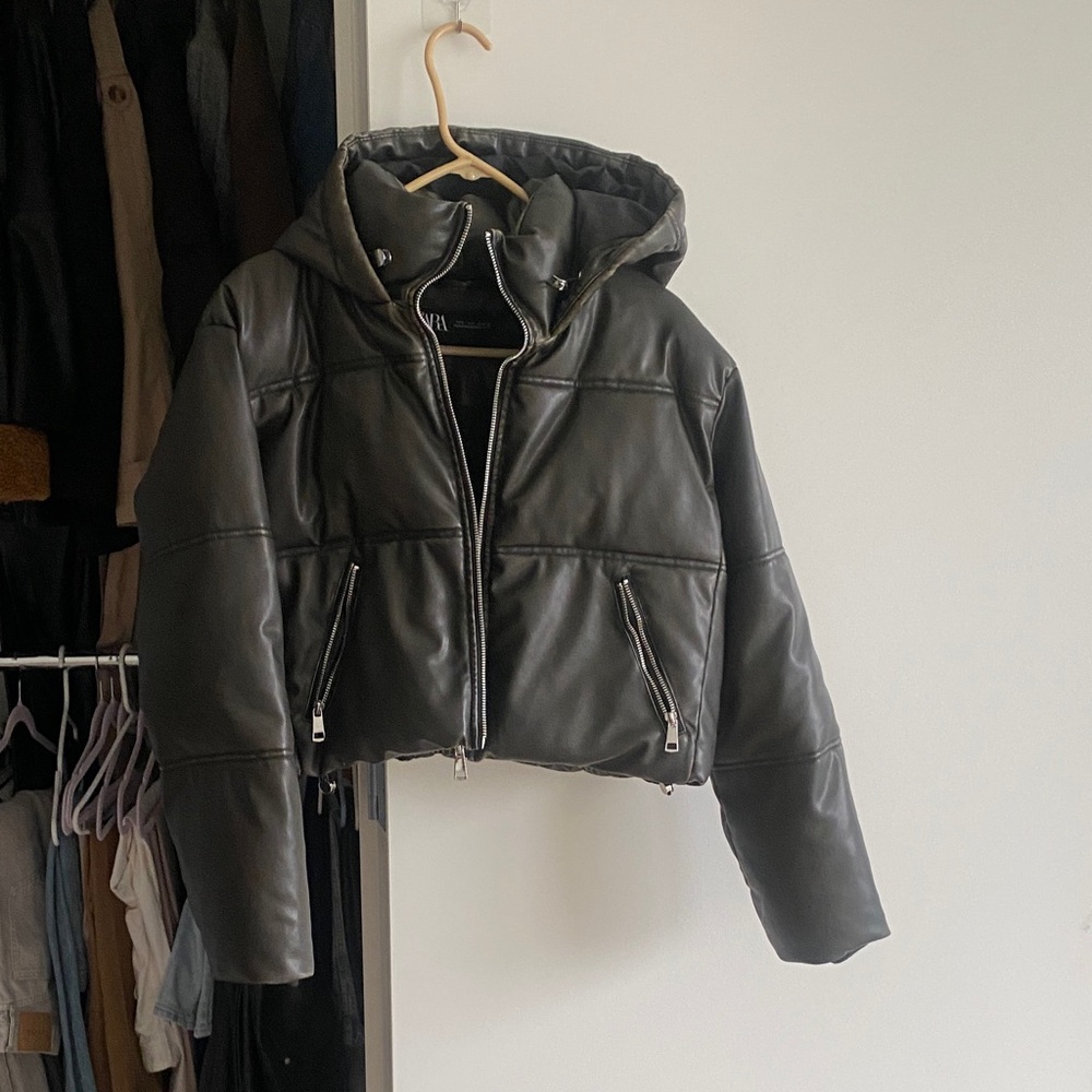 Zara Black Puffer Jacket